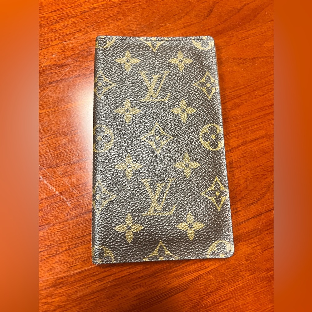 Vintage Authentic Louis Vuitton 2001 Monogram Porte-Valeurs Checkbook Wallet